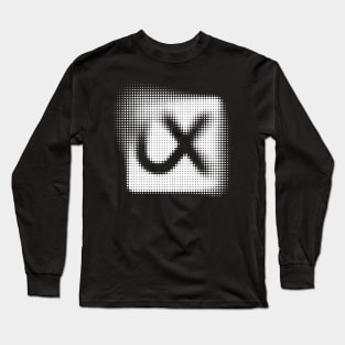 UX Halftone Logo (White) Long Sleeve T-Shirt